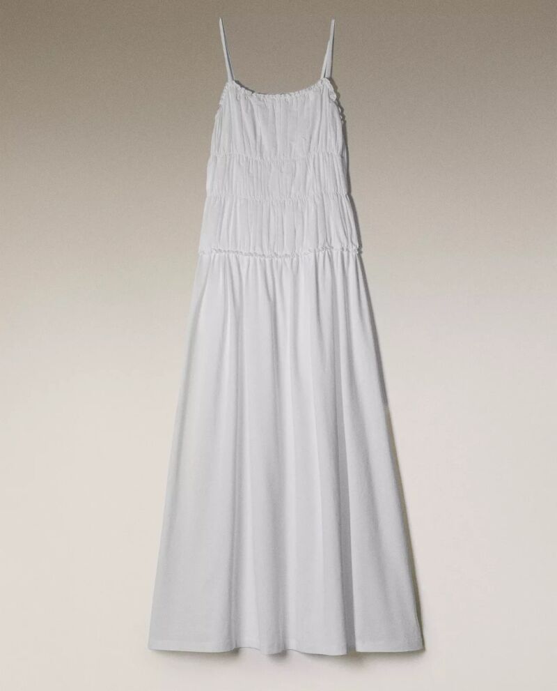 Vestido banco fruncido.