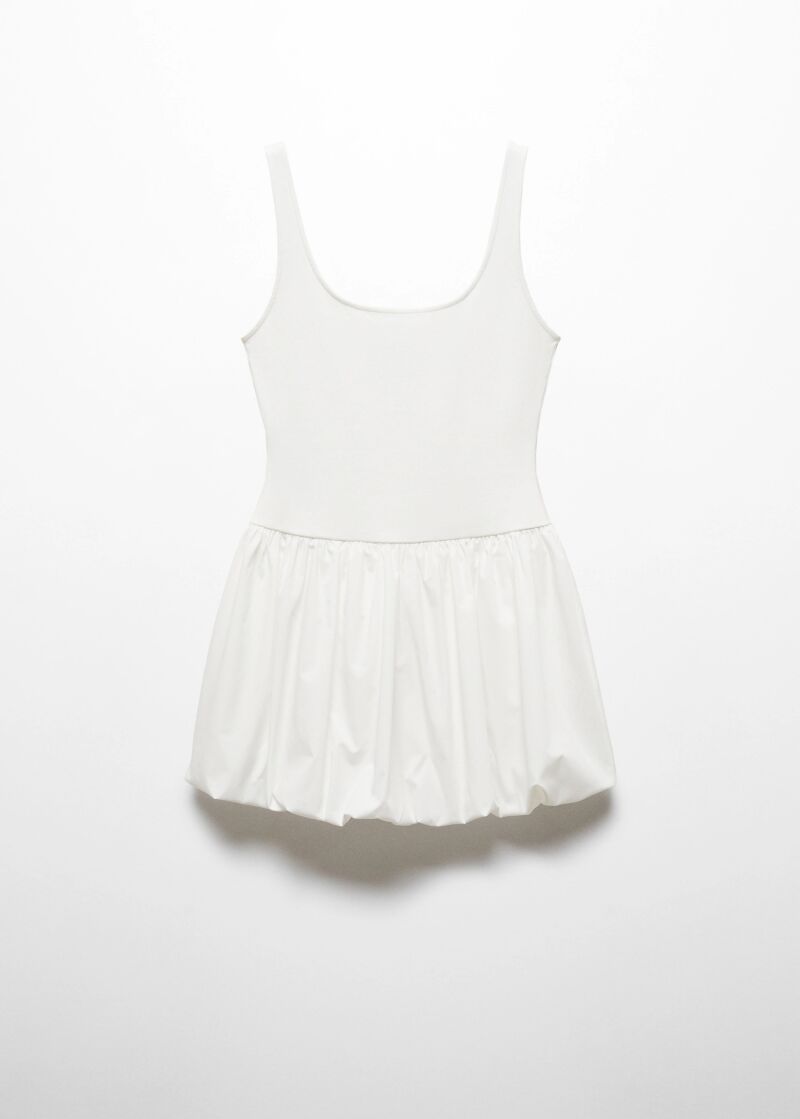Vestido blanco globo.