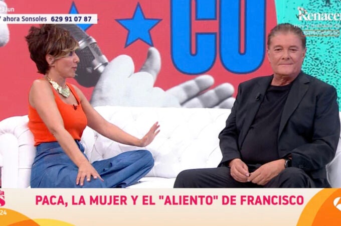 El cantante Francisco, sobre el apoyo que le han brindado su mujer Paca durante la enfermedad: "Nos ha unido mucho más"