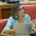 La diputada Milagros Marcos durante una de sus intervenciones