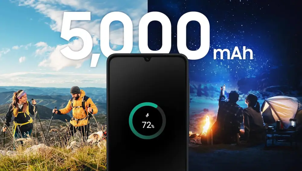 Este móvil lleva una batería de 5.000 mAh y admite carga rápida de 25 vatios