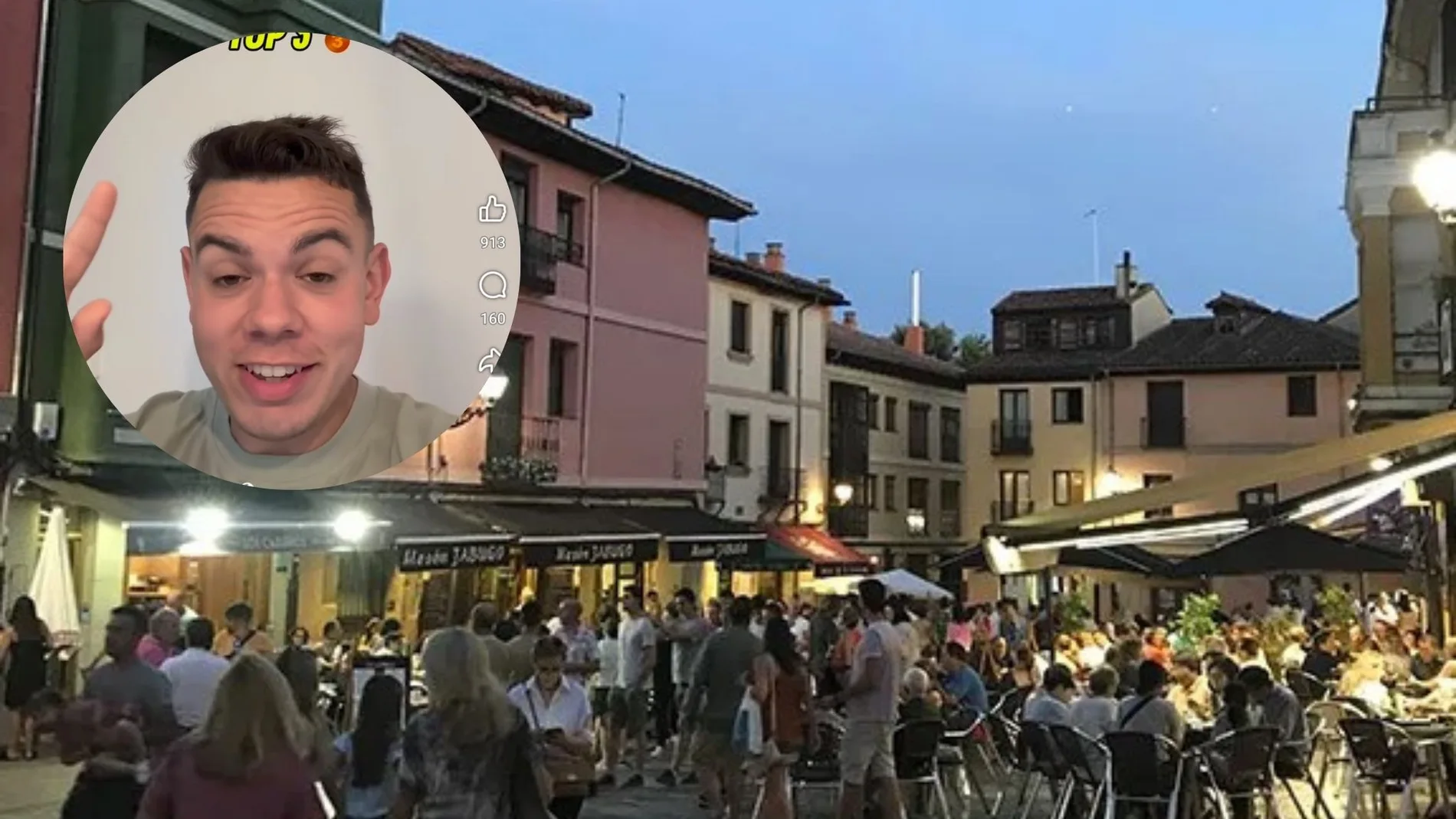 Barrio Húmedo de León y en la imagen el yotuber Sene Morán