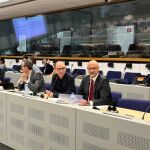 El delegado para el Corredor Atlántico y Redes Complementarias, Luis Fuentes,en Bruselas