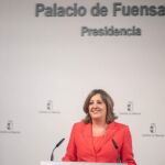 La consejera de Economía, Empresas y Empleo, Patricia Franco, comparece en rueda de prensa para dar cuenta de los asuntos tratados en el Consejo de Gobierno.