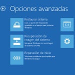 Opciones avanzadas dentro del modo seguro en Windows 11