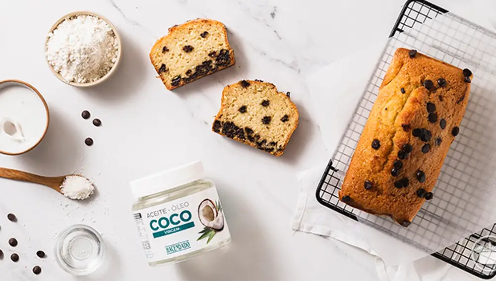 Bizcocho con aceite de coco