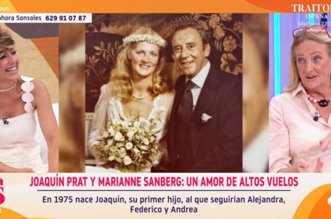 Marianne recuerda en 'Y ahora Sonsoles' su historia de amor con Joaquín Prat: "Un señor separado y con dos hijas"