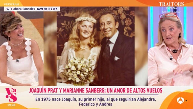 Marianne recuerda en 'Y ahora Sonsoles' su historia de amor con Joaquín Prat: "Un señor separado y con dos hijas"