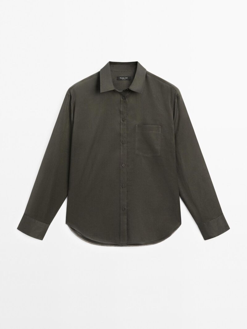 Camisa fluida con ramio.
