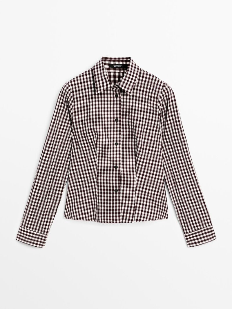 Camisa fluida cuadros vichy.