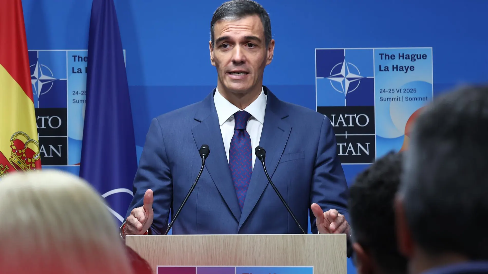 Rueda de prensa de Pedro Sánchez tras la cumbre de la OTAN celebrada en La Haya