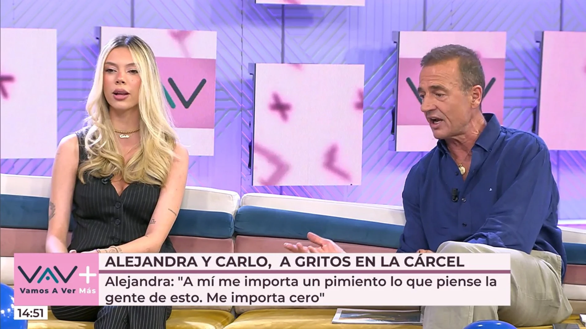 Alejandra Rubio y Alessandro Lequio en "Vamos a ver"