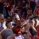 El secretario general del PSOE, Pedro Sánchez, durante el acto de clausura del 41º Congreso del partido en Sevilla.