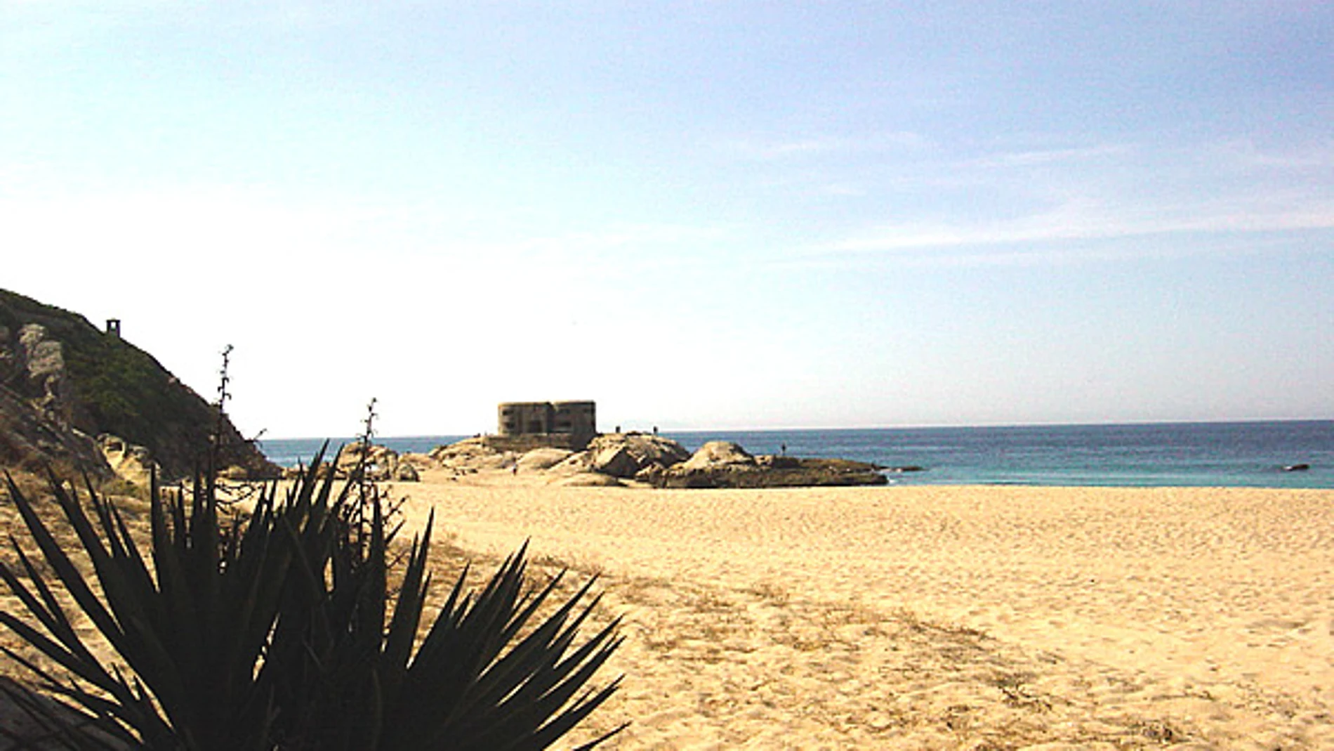 Playa del búnker, en Cádiz