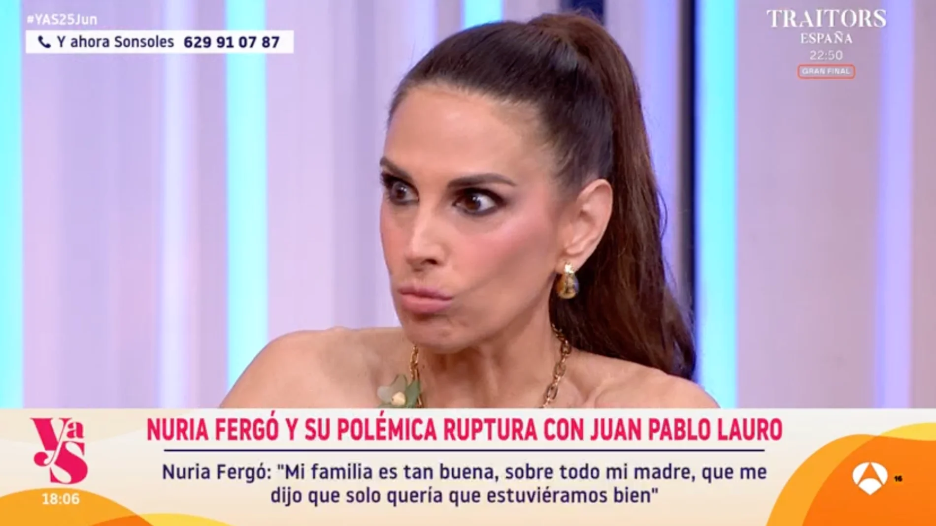 Captura de Nuria Fergó en 'Y ahora Sonsoles'