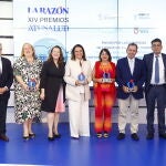 Marta Galipienzo, María Ferret, Rosa Alarcón y Mario de Miguel, junto a Marhuenda, Matute y Alonso