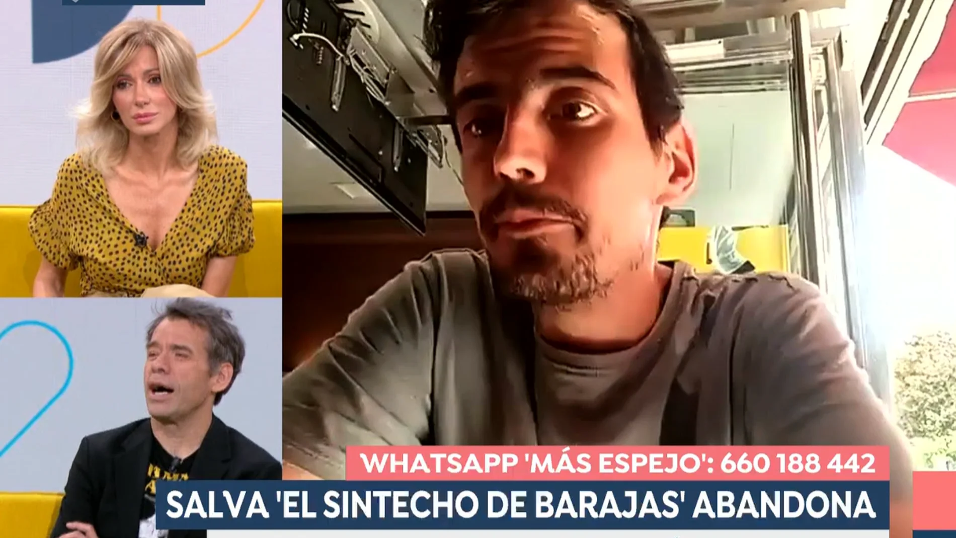 'Espejo Público' expone al sintecho de Barajas que encontró trabajo: "Vago de manual"