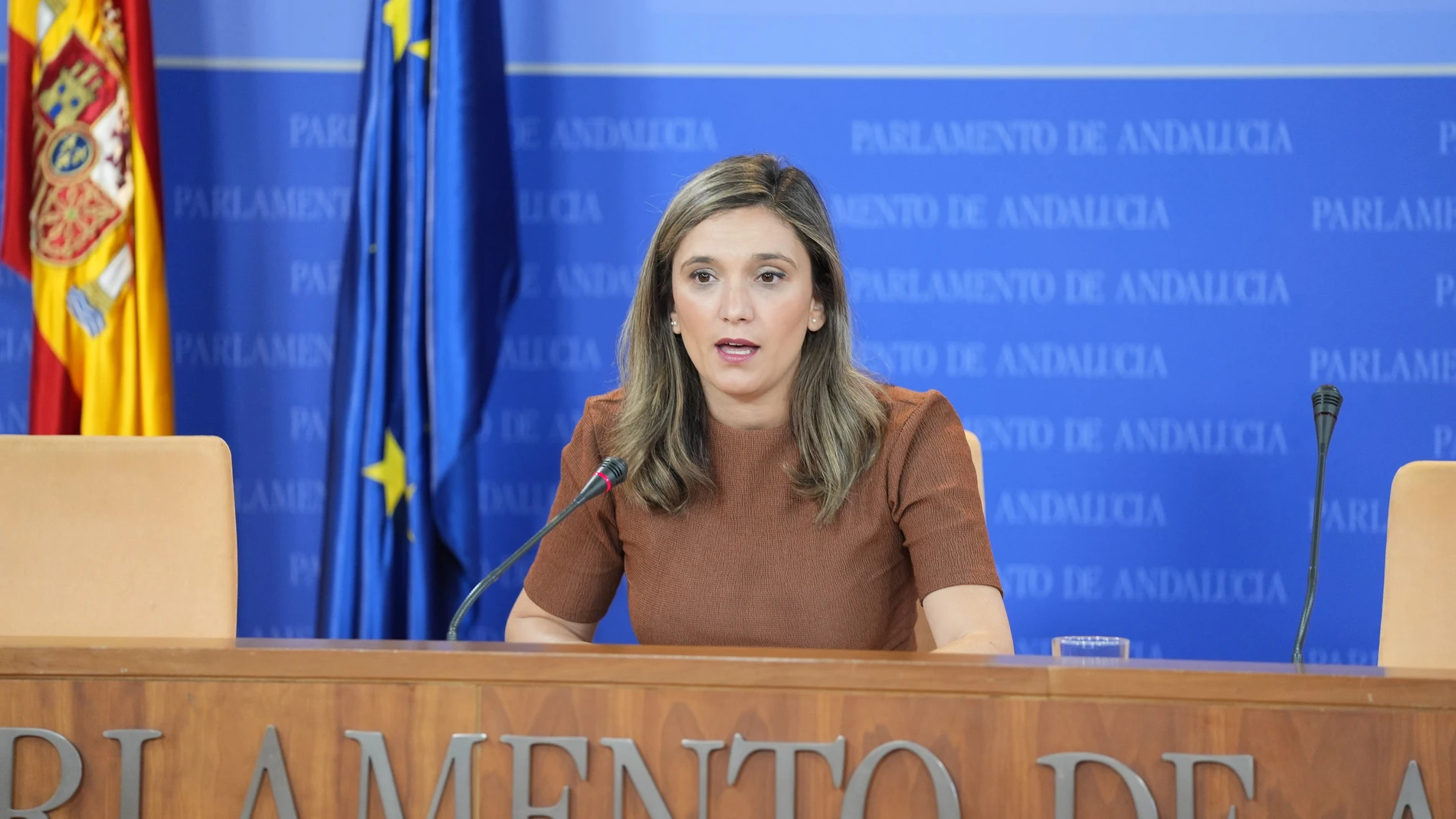 La portavoz del grupo socialista en el Parlamento andaluz, María Márquez