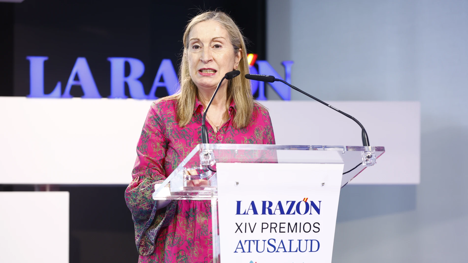Ana Pastor durante su discurso de agradecimiento
