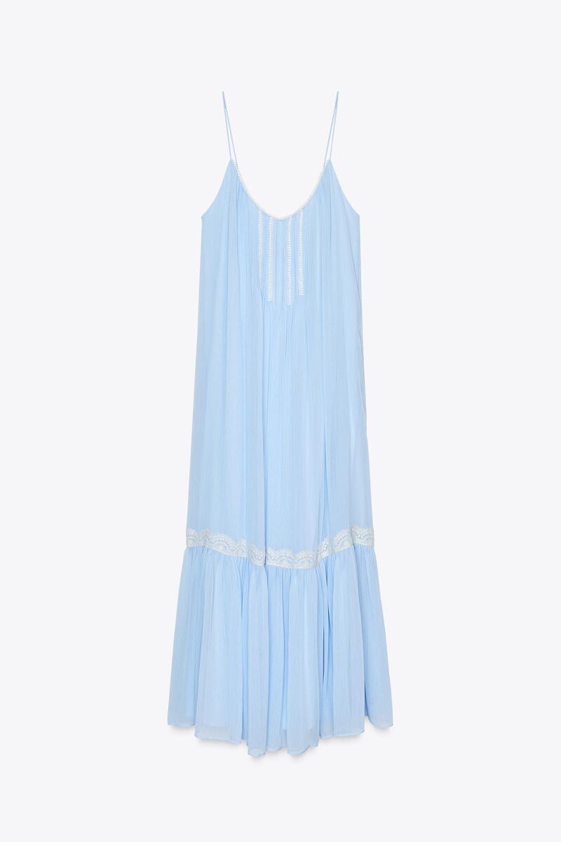 Vestido midi lencero.