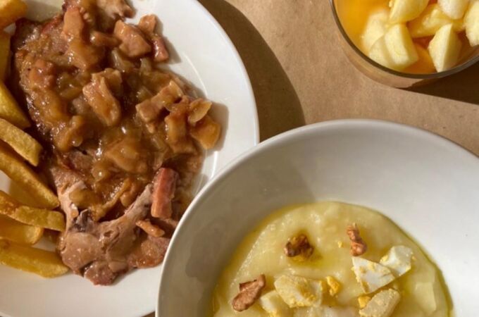 Un menú del día en La Cantina.