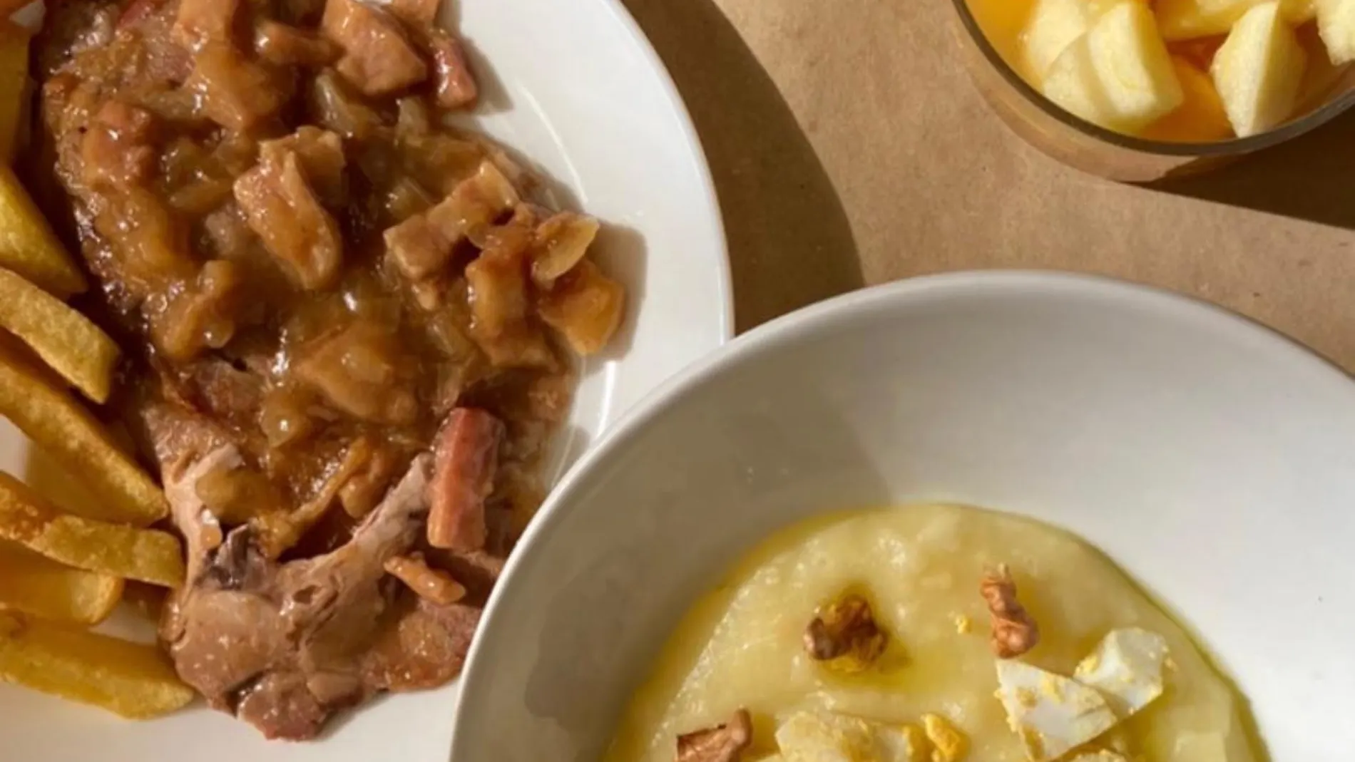 Un menú del día en La Cantina.
