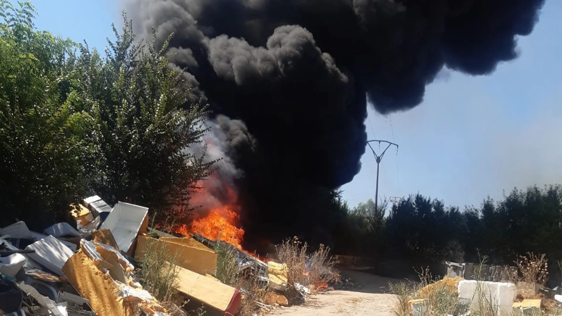 Incendio en el Cerro de los Palos (Toledo)
