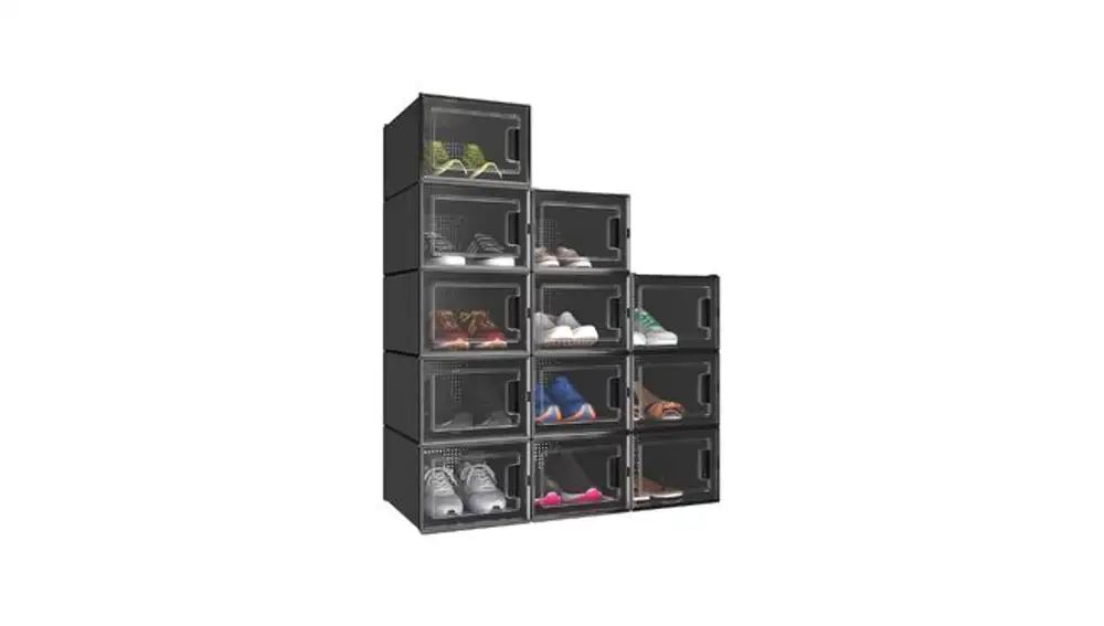12 cajas organizadoras apilables de YITAHOME