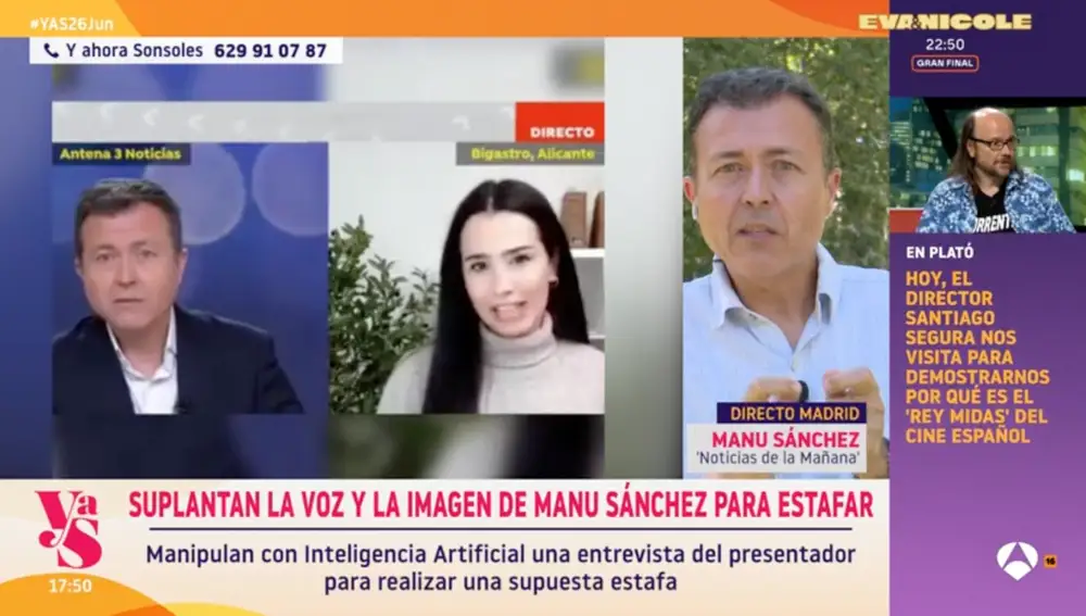 Captura de Manu Sánchez en 'Y ahora Sonsoles'
