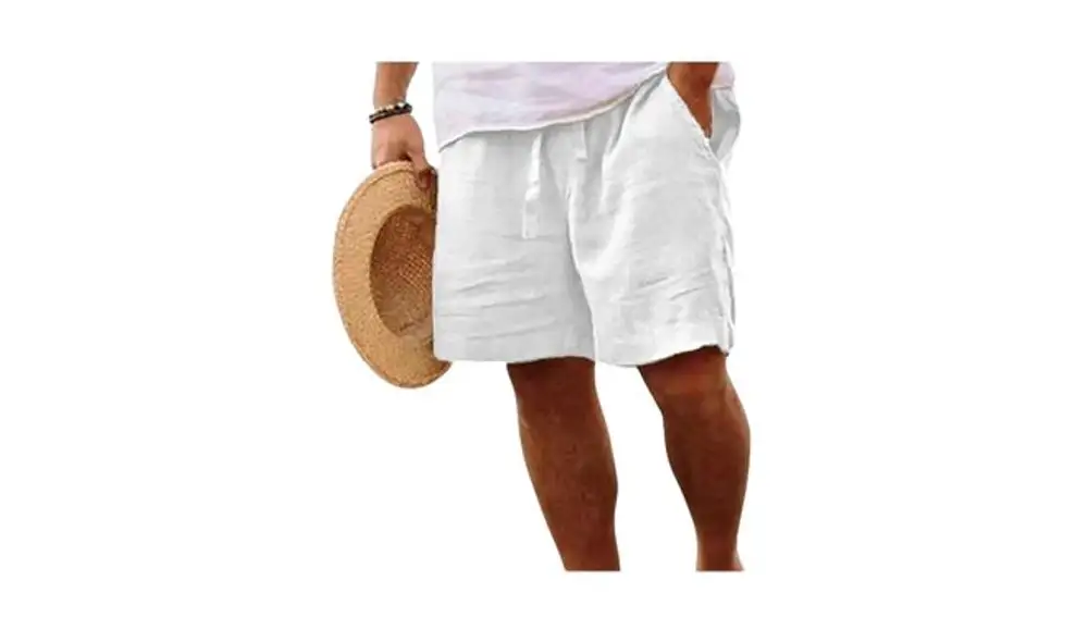 Pantalones Cortos Hombre Lino