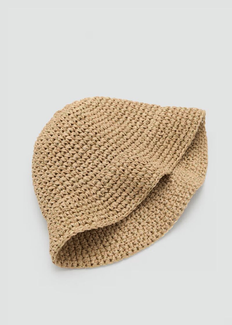 Sombrero bucket paja lurex.