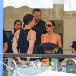 Orlando Bloom y Kim Kardashian en la boda de Jeff Bezos