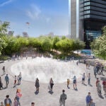 Recreación de la futura plaza del nuevo entorno