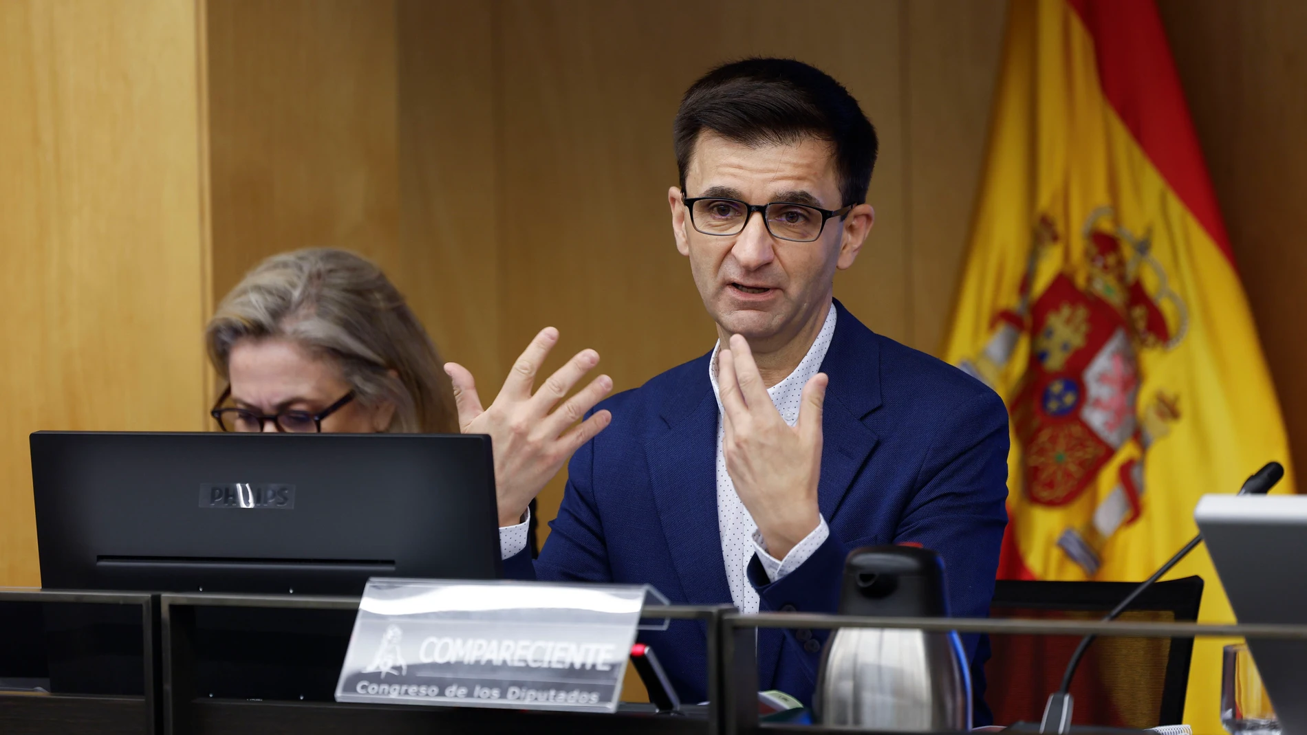 MADRID, 26/06/2025.- El presidente del Consejo de Administración de la Corporación RTVE, José Pablo López, comparece ante la Comisión Mixta de Control Parlamentario este jueves, en el Congreso, en Madrid. EFE/ Mariscal