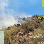 Incendio forestal en Almería