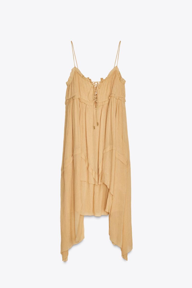 Vestido minimal tirantes zw collection.