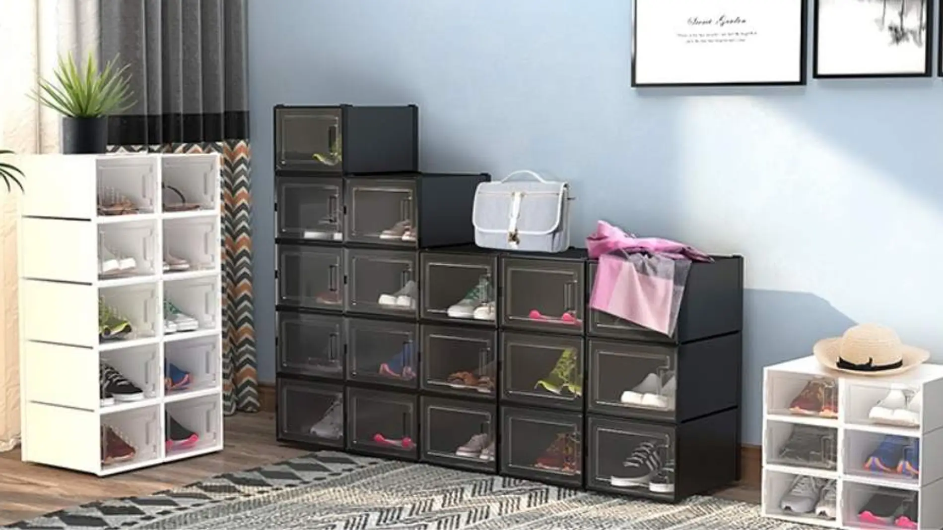 12 cajas organizadoras apilables de YITAHOME