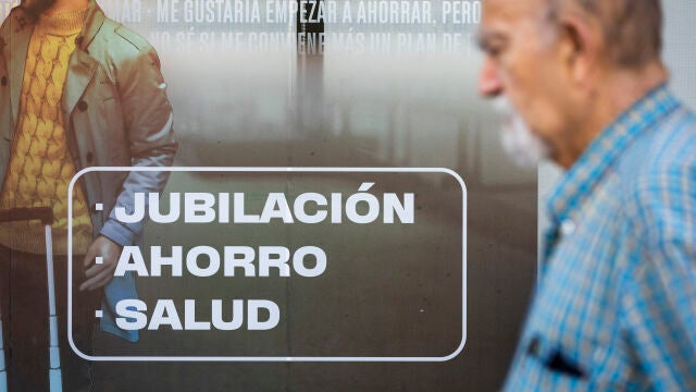 Cartel de seguros con la palabra jubilación.