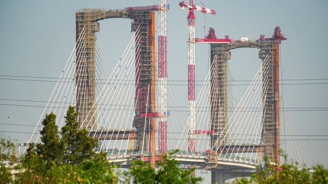 Las obras en el Puente del Centenario 