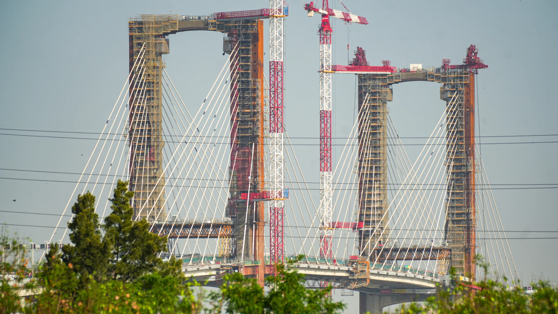 Las obras en el Puente del Centenario