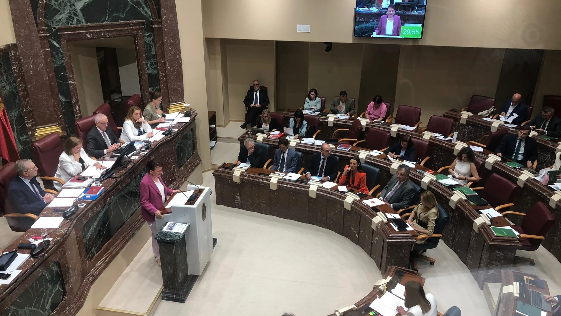 La portavoz de Podemos-IU-AV en la Asamblea Regional, María Marín, interviene en la segunda sesión del Debate sobre el Estado de la Región EUROPA PRESS 26/06/2025