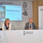 El conseller de Emergencias, Juan Carlos Valderrama, y la secretaría autonómica de Emergencias e Interior, Irene Rodríguez