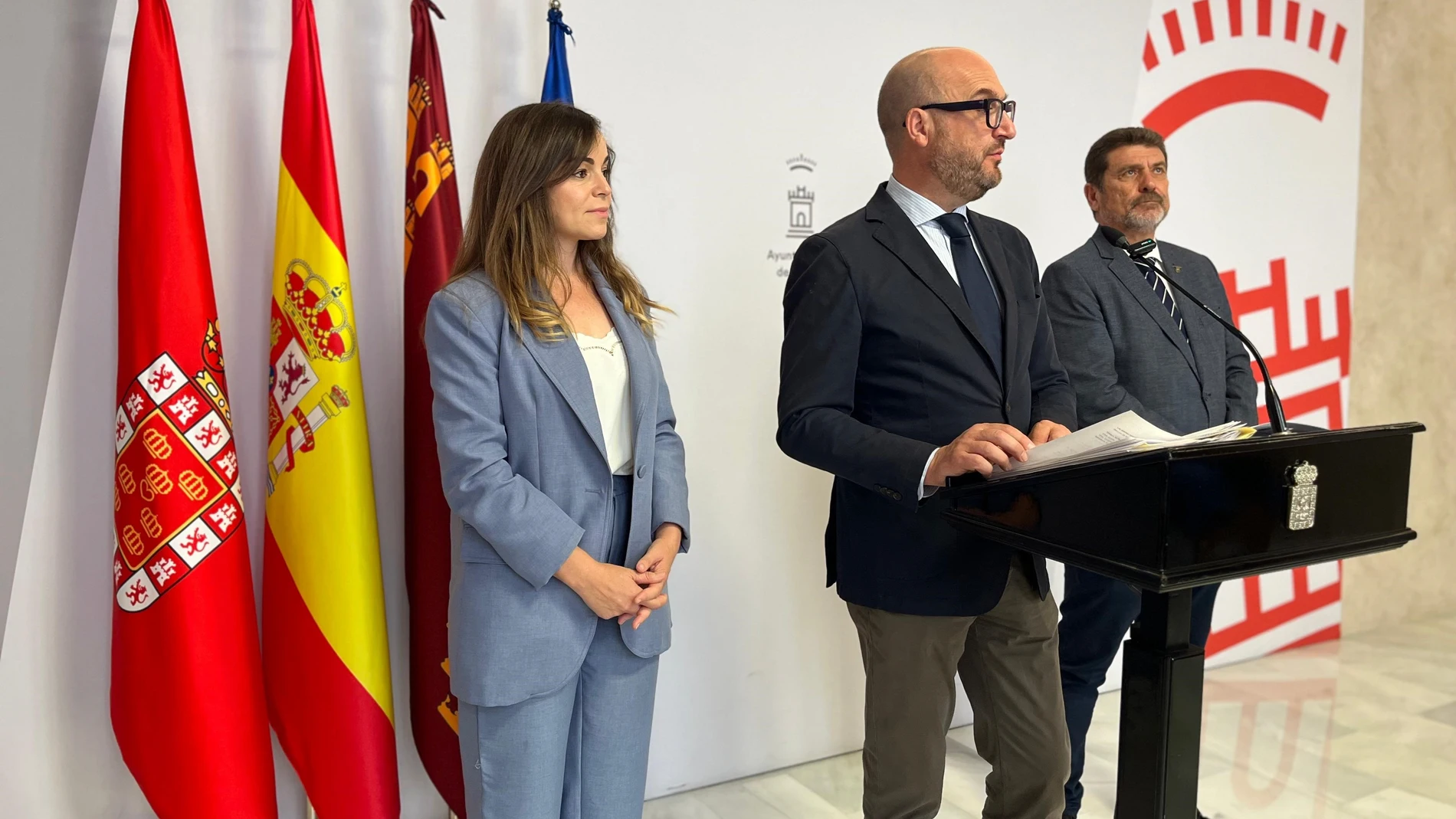 El concejal de Movilidad, Gestión Económica y Contratación, José Francisco Muñoz, en una rueda de prensa REMITIDA / HANDOUT por AYUNTAMIENTO DE MURCIA Fotografía remitida a medios de comunicación exclusivamente para ilustrar la noticia a la que hace referencia la imagen, y citando la procedencia de la imagen en la firma 27/06/2025