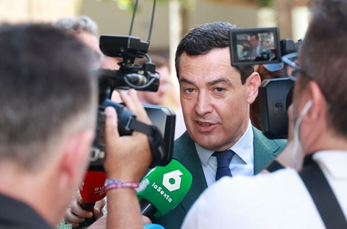 El presidente de la Junta de Andalucía, Juanma Moreno