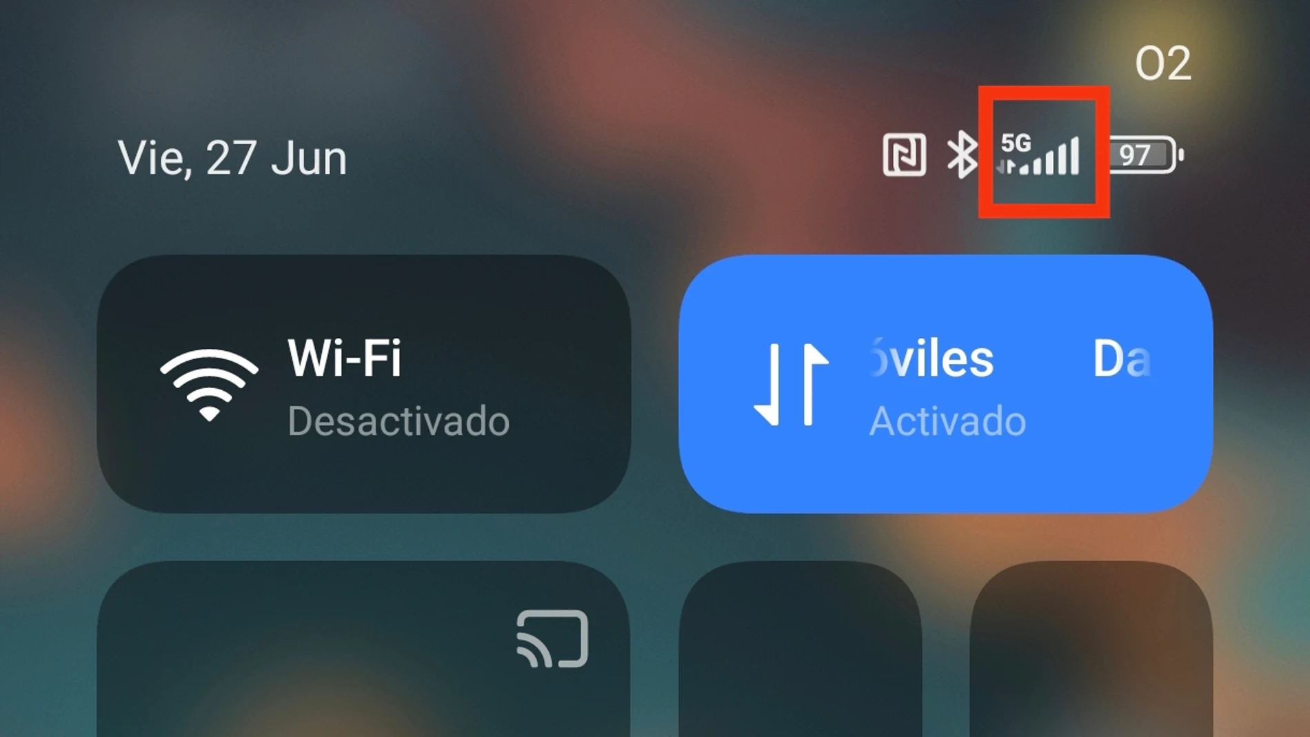Así luce el icono protagonista en el centro de control de un dispositivo Android