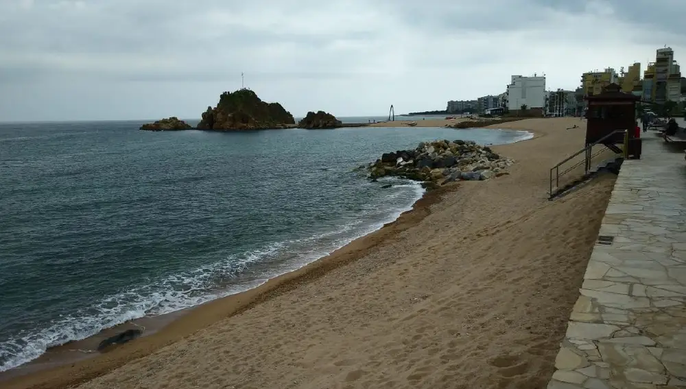 Imagen de la playa de Blanes incluida en la Memoria enviada a Koldo García
