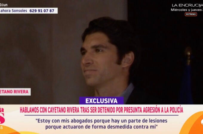 Cayetano Rivera rompe el silencio en 'Y ahora Sonsoles' tras su detención: "Fue desproporcionada"