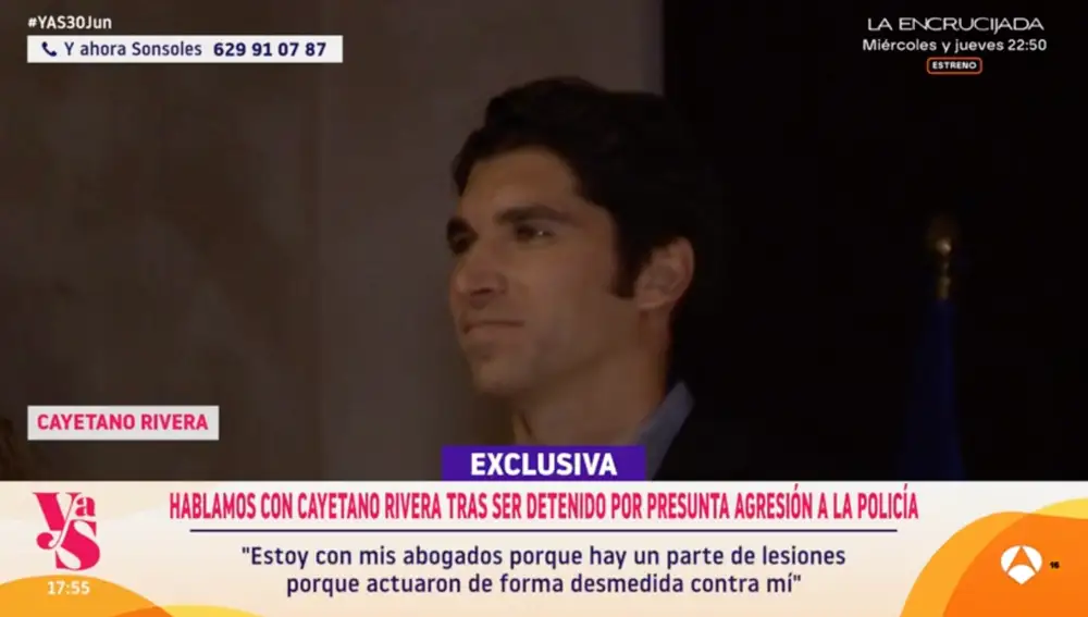 Cayetano Rivera rompe el silencio en 'Y ahora Sonsoles' tras su detención: "Fue desproporcionada"