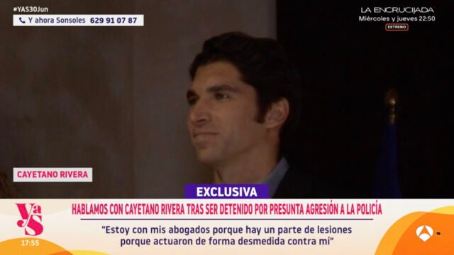 Cayetano Rivera rompe el silencio en 'Y ahora Sonsoles' tras su detención: "Fue desproporcionada"