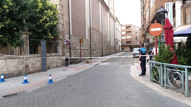Lugar acordonado por los policías locales
